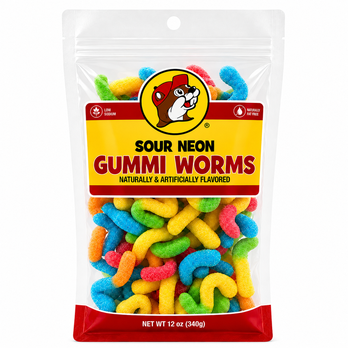 Buc-ee's Sour Gummy Worms, 12 oz