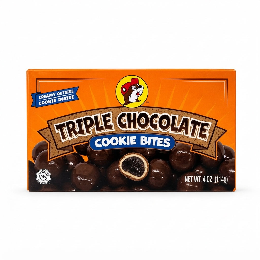 Buc-ee's Triple Chocolate Cookie Bites, 4 oz