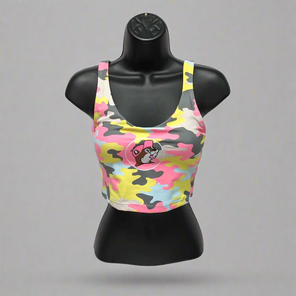 Buc-ee's camo athletic crop top