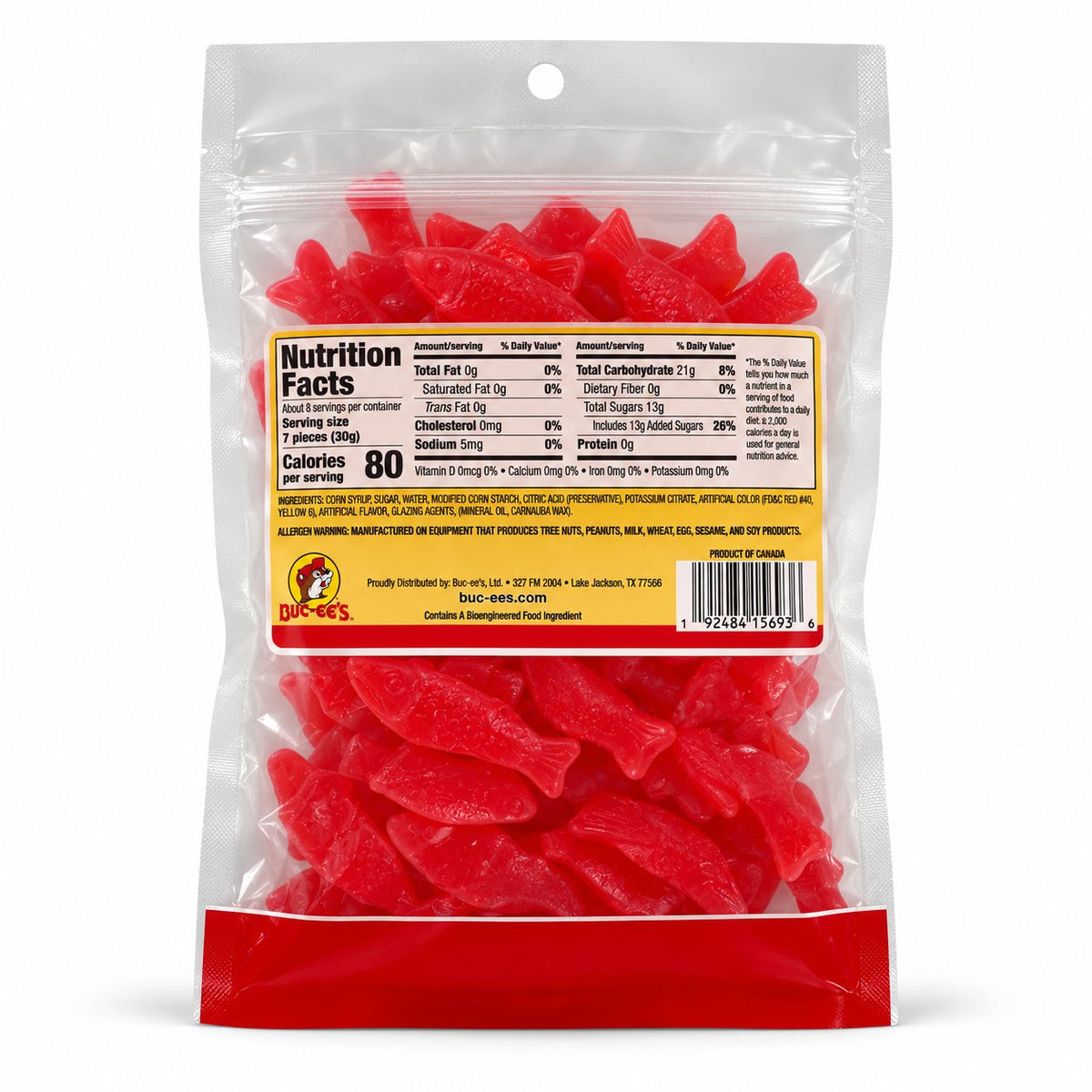 Buc-ee's red gummi fish