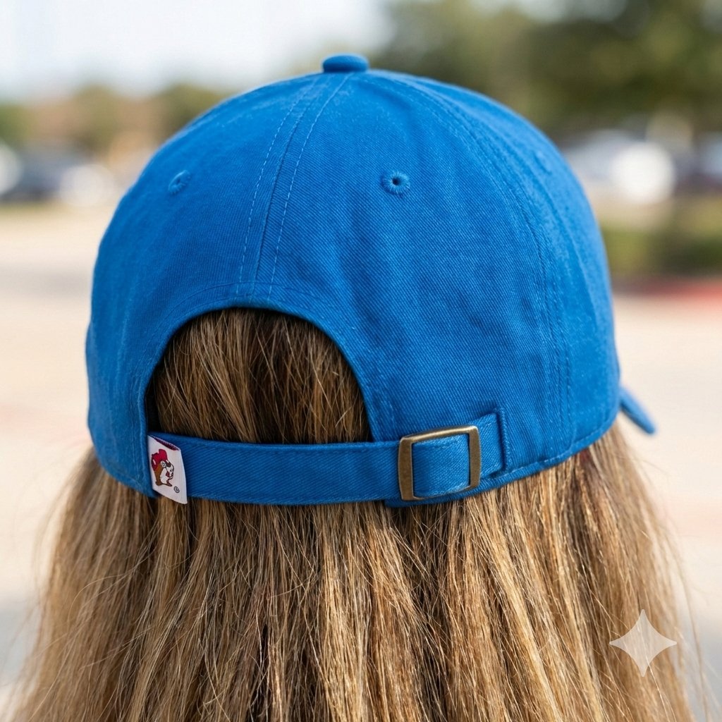 Buc-ee's tiki square blue hat