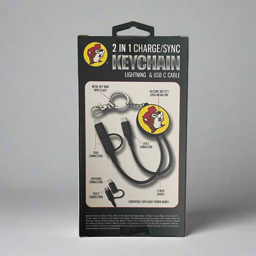 Buc-ee's 2 in 1 charge sync keychain