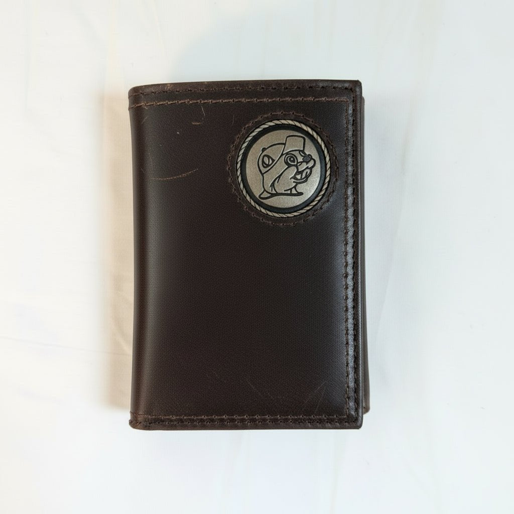 Buc-ee's mens genuine leather concho wallet