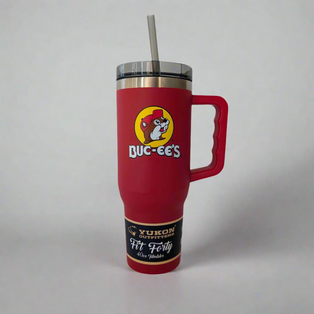 Buc-ee's classic red fit forty tumbler