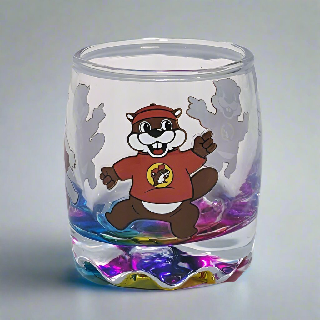 Buc-ee's rainbow shot glass