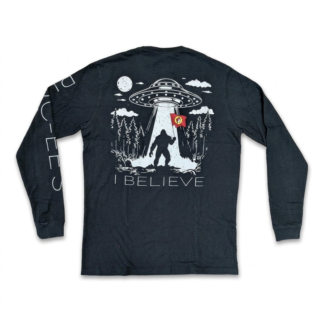 Buc-ee's Sasquatch Alien Long Sleeve Black Shirt