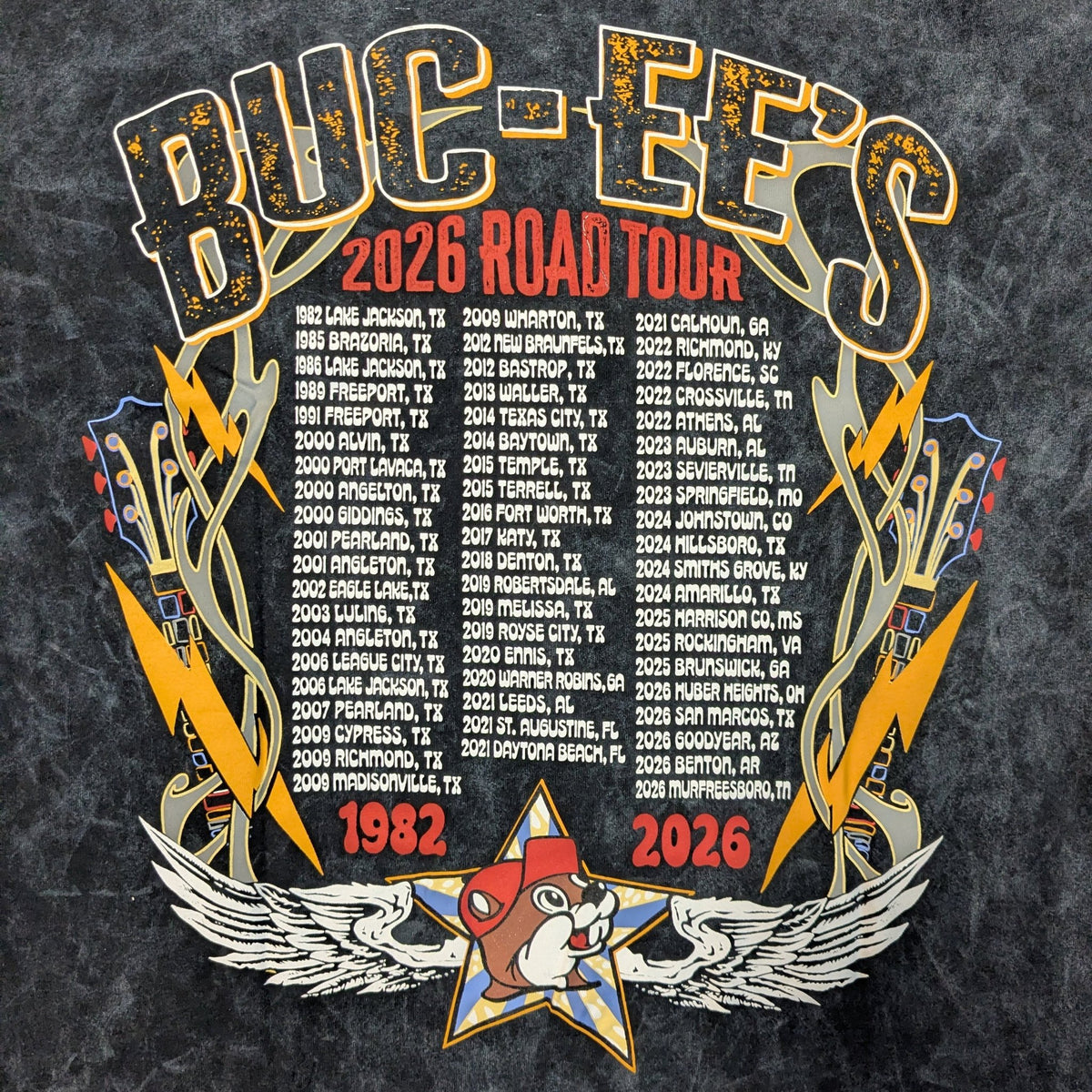 Buc-ee's 2026 tour youth tee
