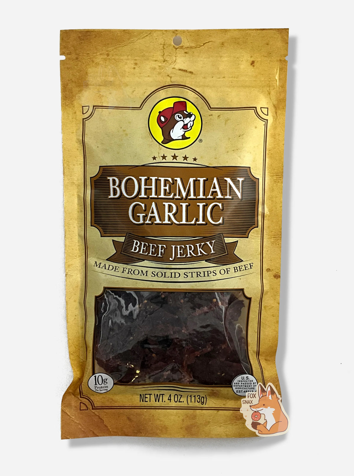 Buc-ee's Bohemian Recipe Garlic Beef Jerky, 4 oz