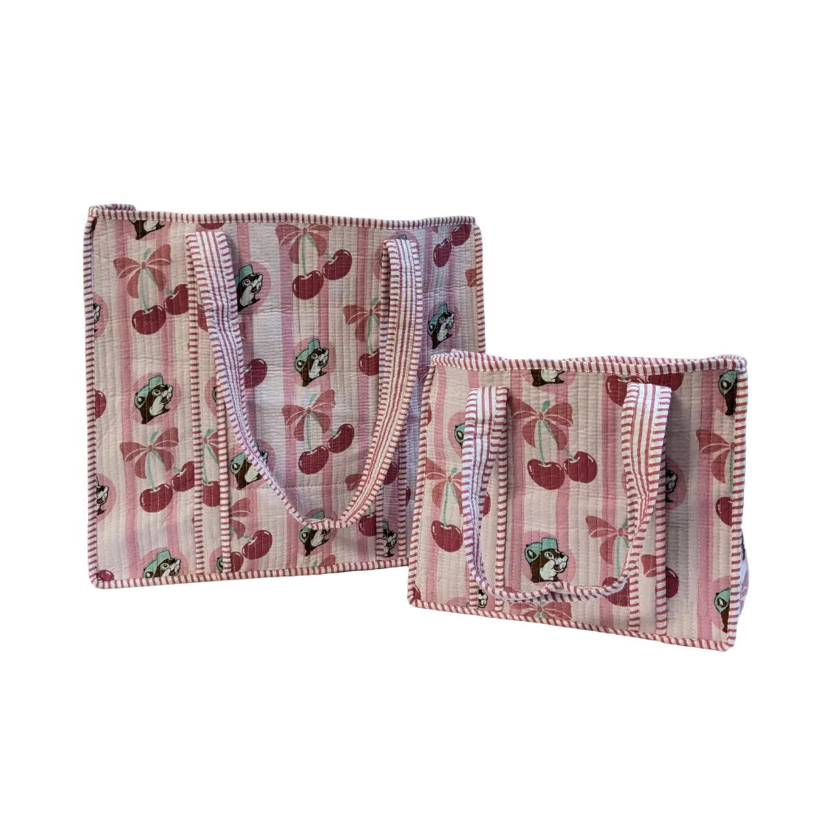Buc-ee's cherry quilted tote bag