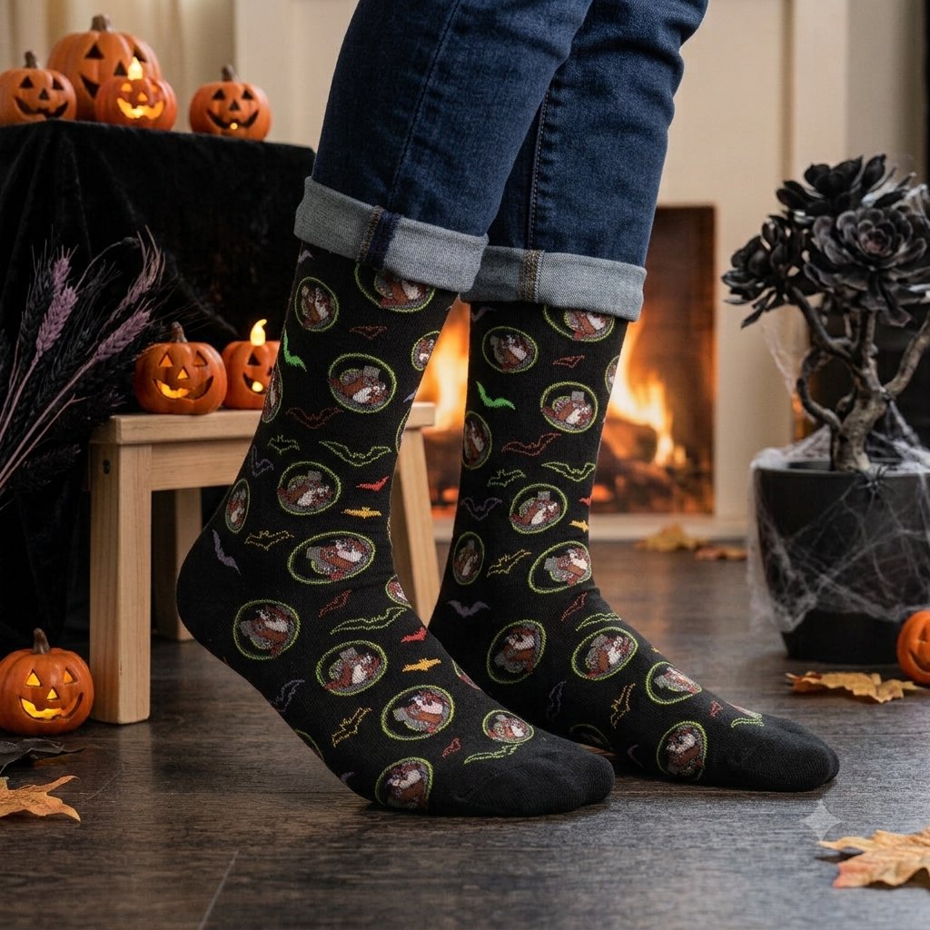 Buc-ee's halloween crew socks