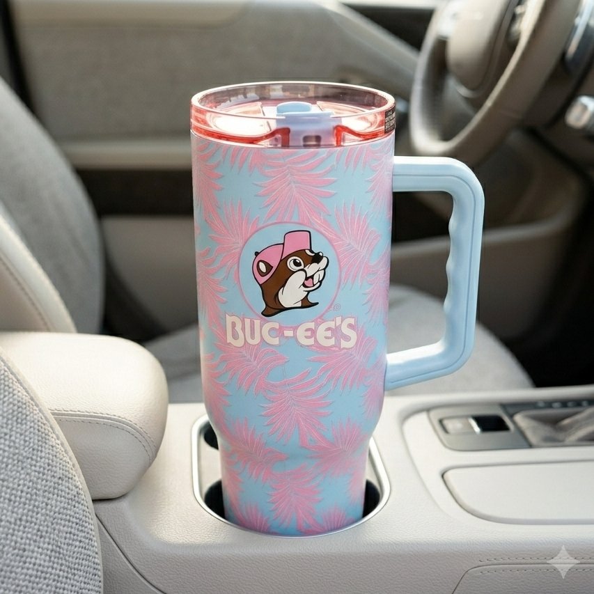 Buc-ee's pink palm fit forty pro tumbler