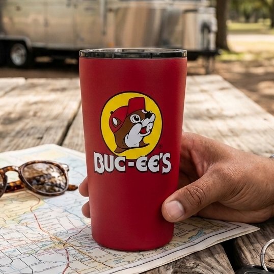 Buc-ee's classic red all day tumbler