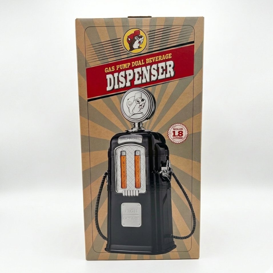 Buc-ee's gas pump dual beverage dispenser