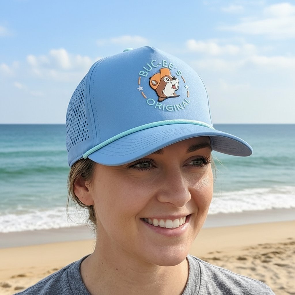 Buc-ee's light blue performance hat