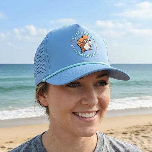 Buc-ee's light blue performance hat