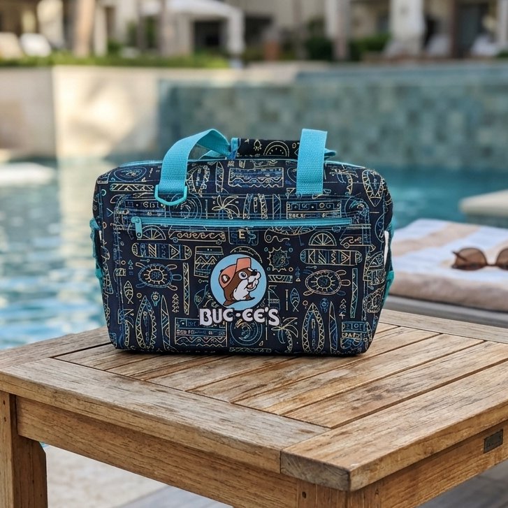 Buc-ee's neon tiki 24 can cooler