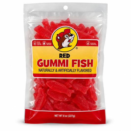 Buc-ee's red gummi fish
