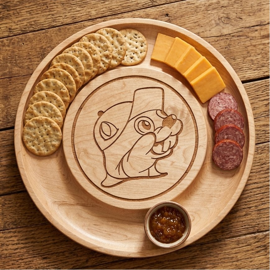 Buc-ee's round cheese board