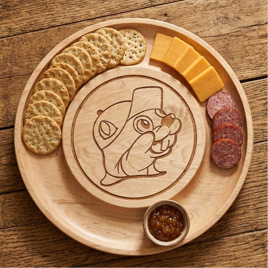 Buc-ee's round cheese board
