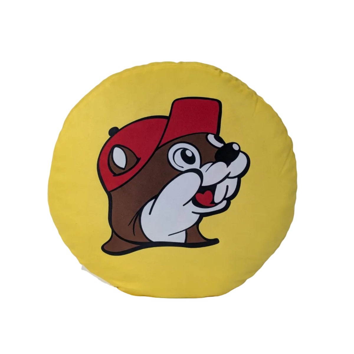 Buc-ee's round logo pillow