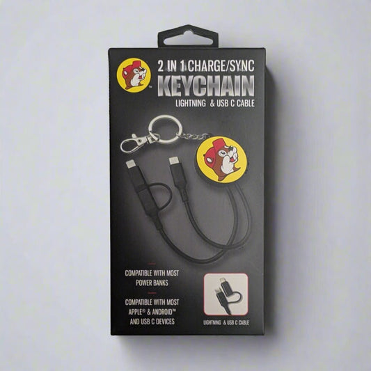 Buc-ee's 2 in 1 charge sync keychain