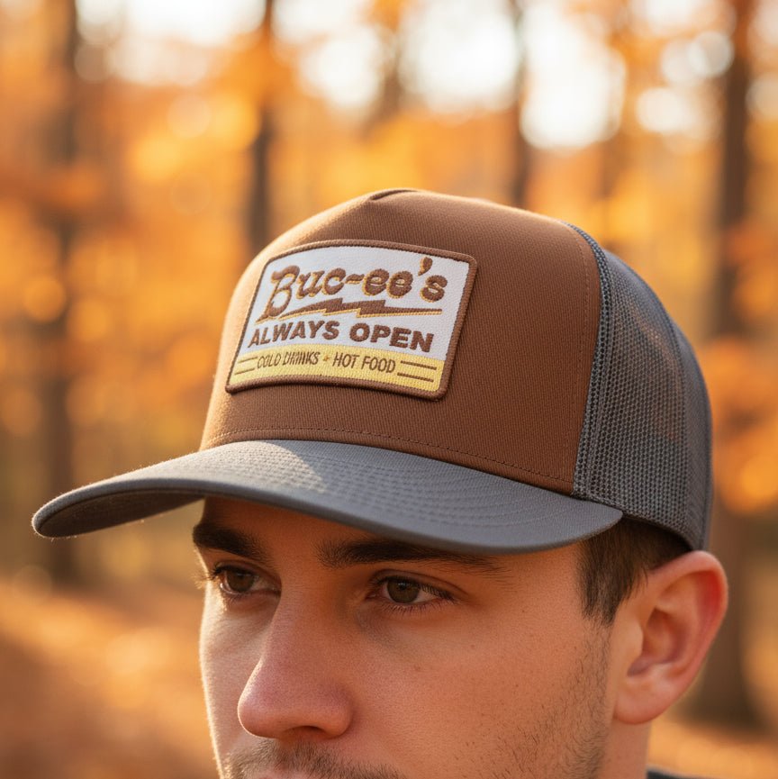 Buc-ee's always open trucker hat