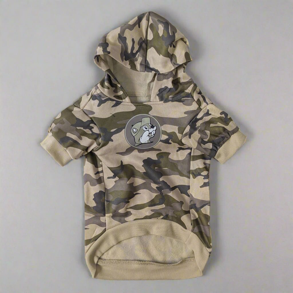 Buc-ee's camo pet hoodie