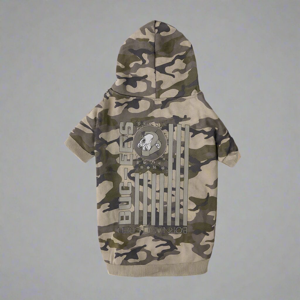 Buc-ee's camo pet hoodie