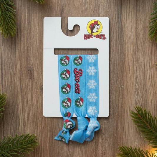 Buc-ee's christmas hair ties