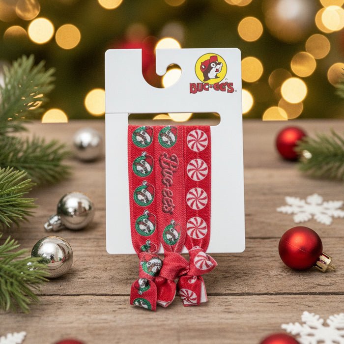 Buc-ee's christmas hair ties