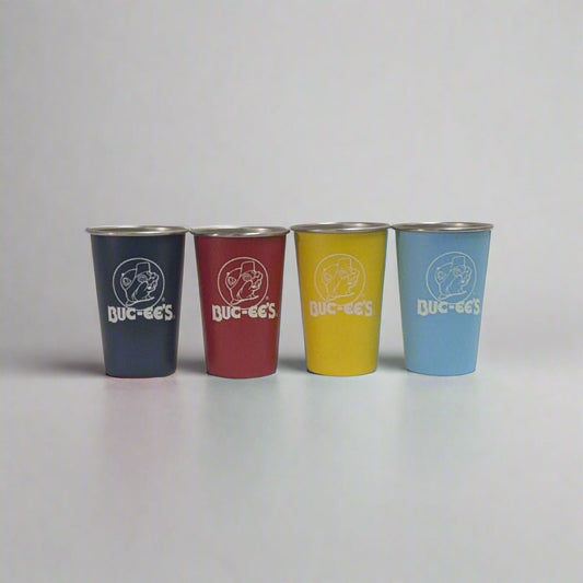 Buc-ee's color change metal pint set