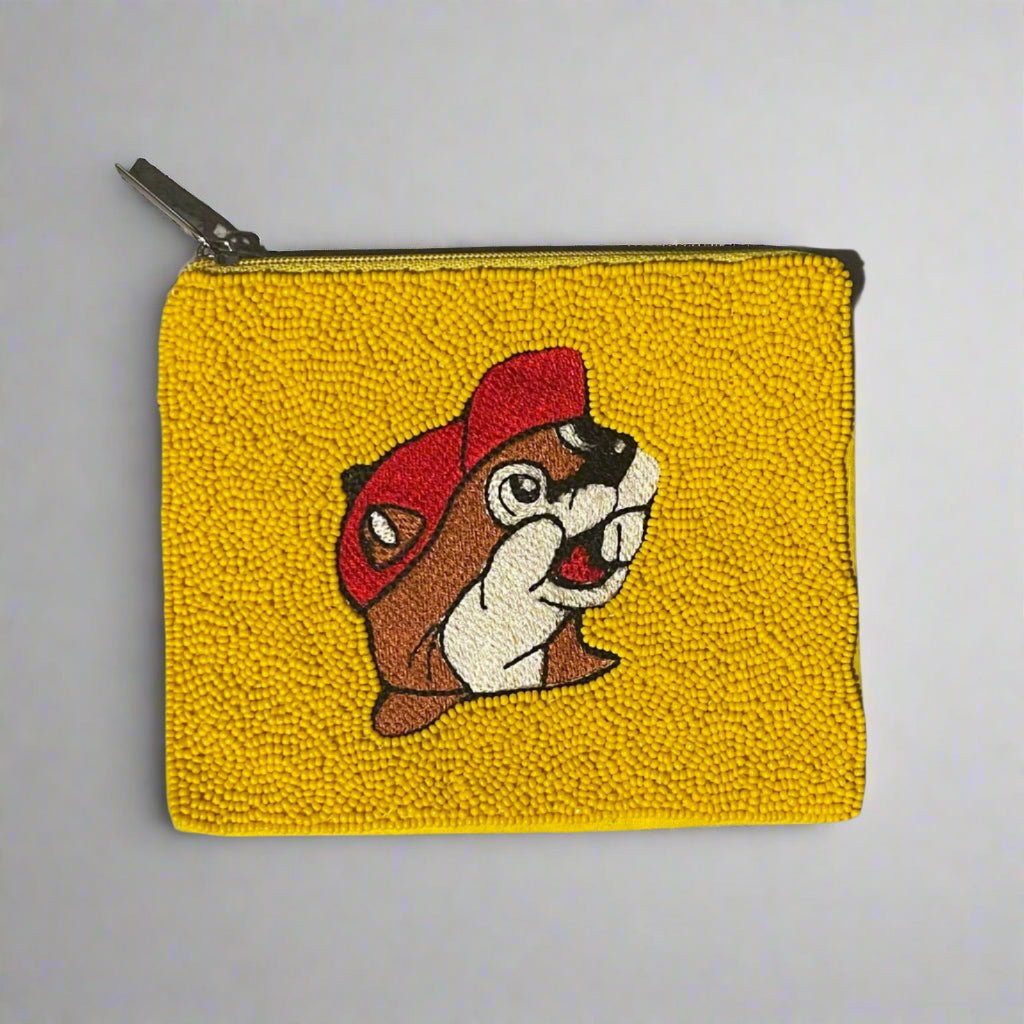 Buc-ee's embroidered beaded pouch