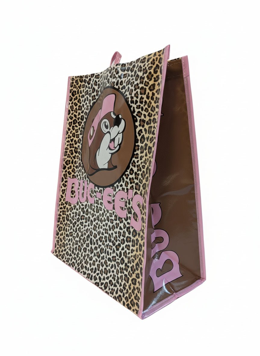 Buc-ee's pink leopard tote