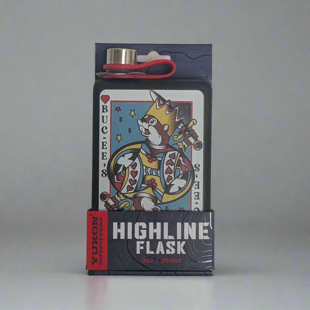 Buc-ee's playing card flask