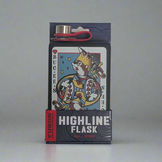 Buc-ee's playing card flask