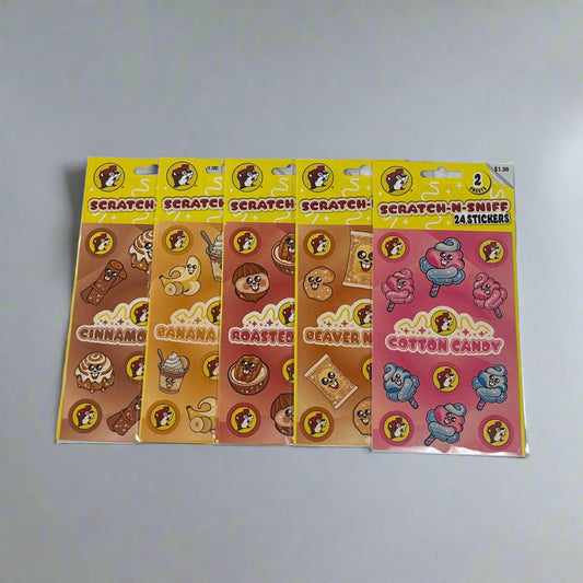 Buc-ee's scratch and sniff stickers