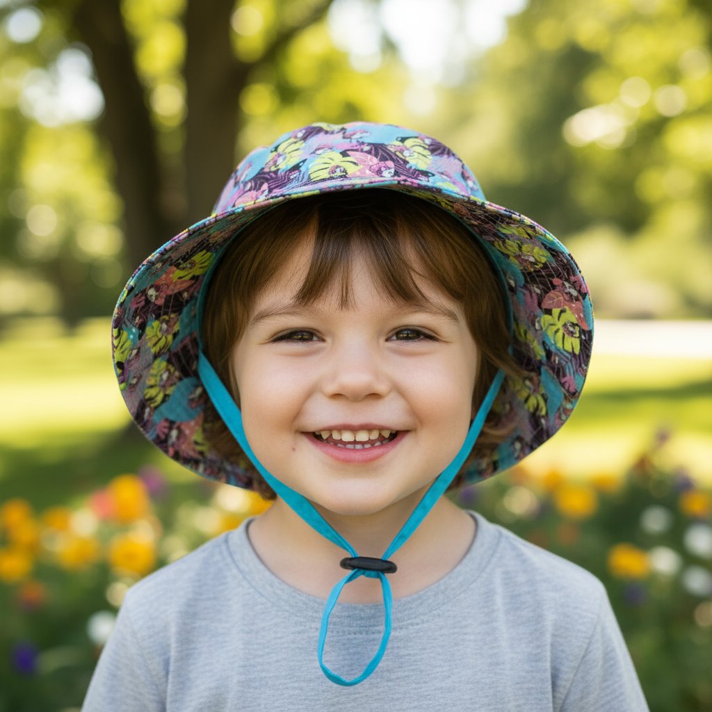 Buc-ee's tropical childrens bucket hat