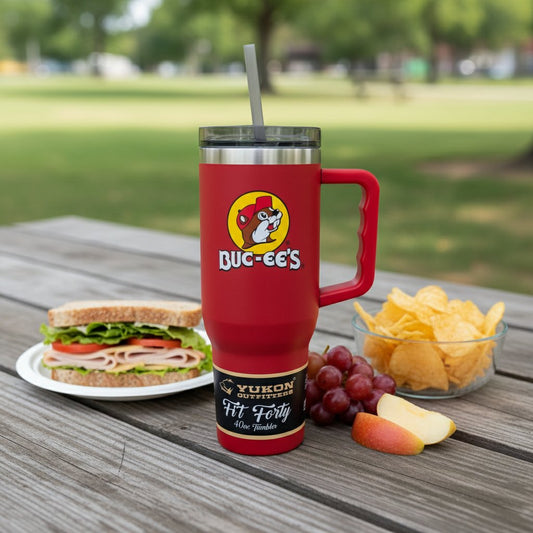 Buc-ee's classic red fit forty tumbler