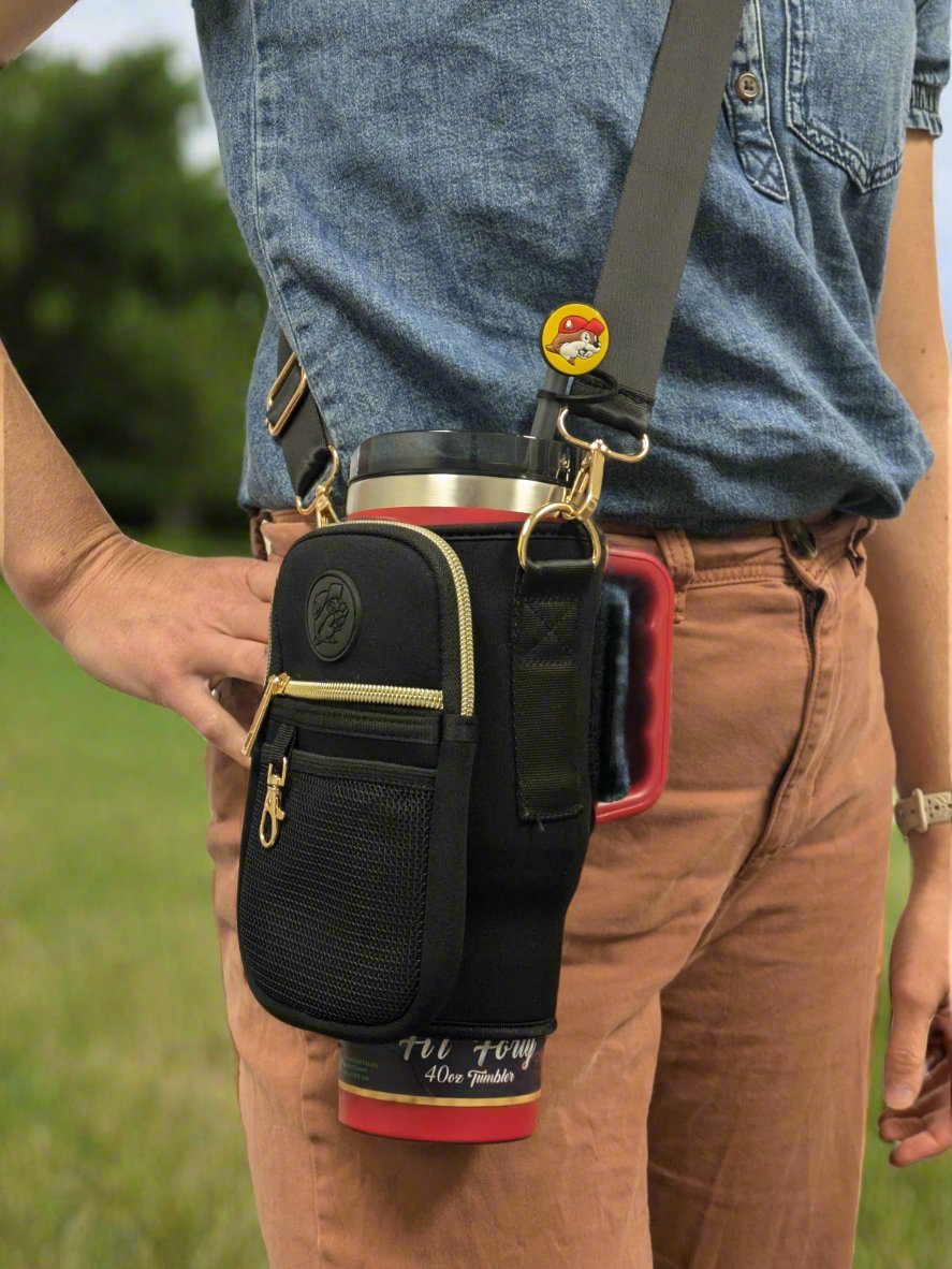 Buc-ee's crossbody tumbler bag