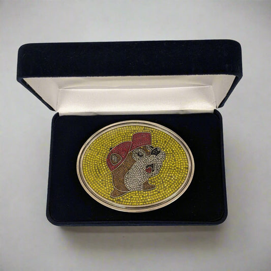 Buc-ee's rhinestone belt buckle
