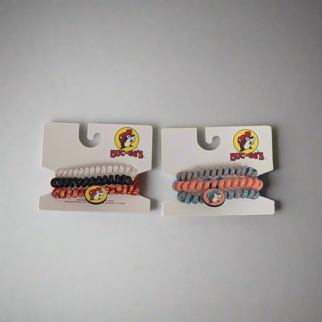 Buc-ee's telephone cord hair tie