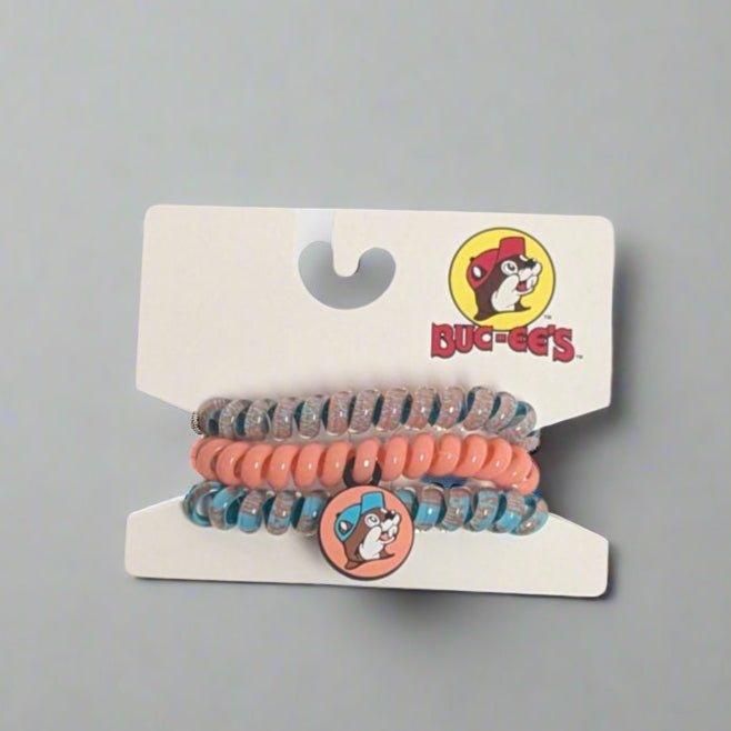 Buc-ee's telephone cord hair tie