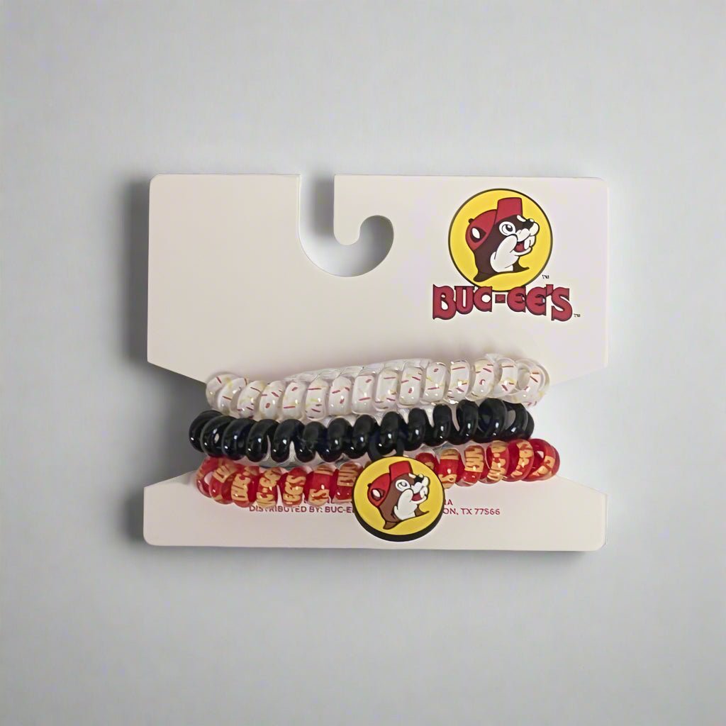 Buc-ee's telephone cord hair tie