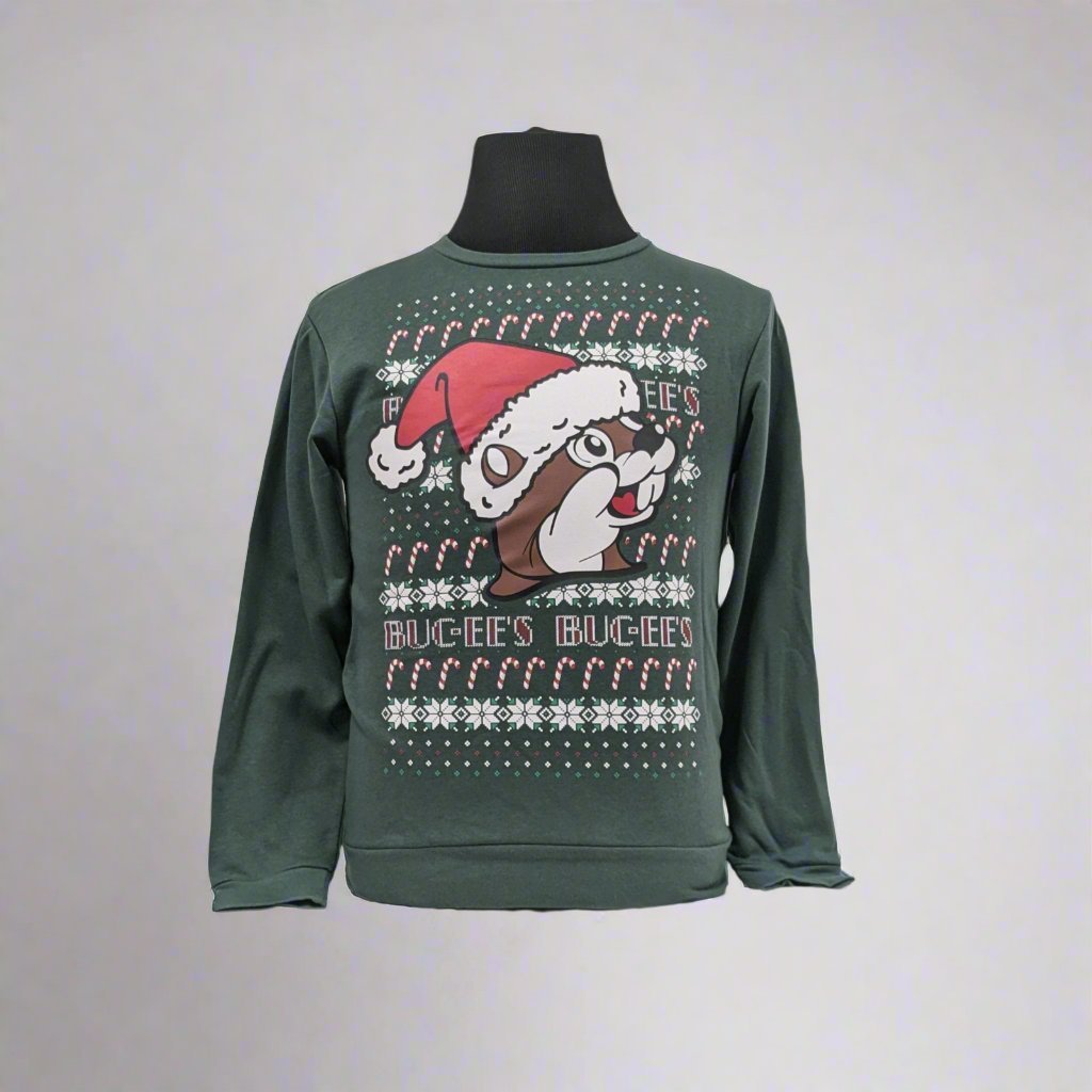 Buc-ee's ugly christmas sweater santa beaver design