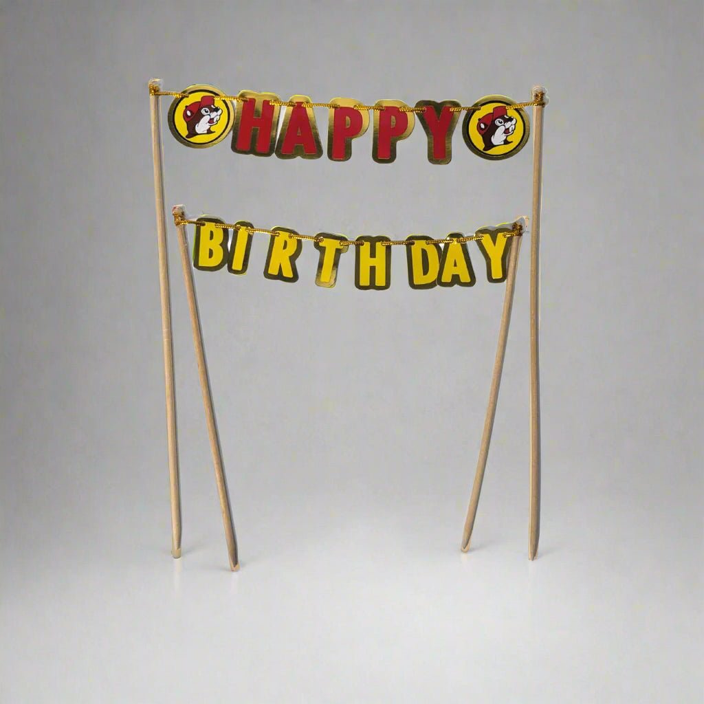 Buc-ee's party cake topper