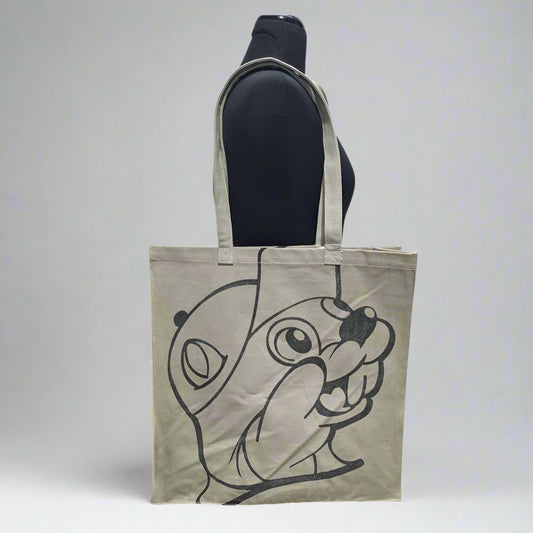 tote bag big face logo