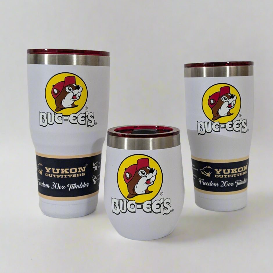 Buc-ee's white tumblers