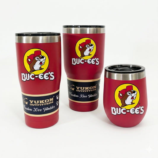 Buc-ee's red tumblers
