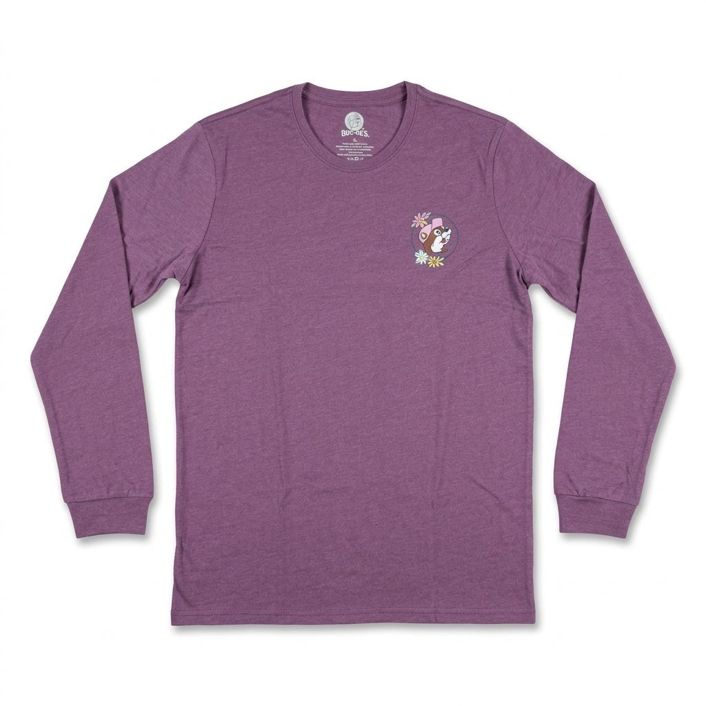 Buc-ee's "Find Joy" Long Sleeve Purple Shirt