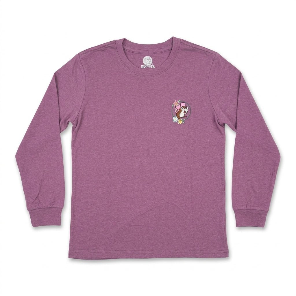 Buc-ee's "Find Joy" Long Sleeve Purple Shirt